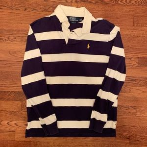 Ralph Lauren Rugby Shirt, Navy & White Stripe Sz.M